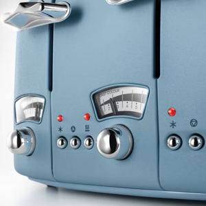 DeLonghi Argento Flora Blue 4 Slice Toaster